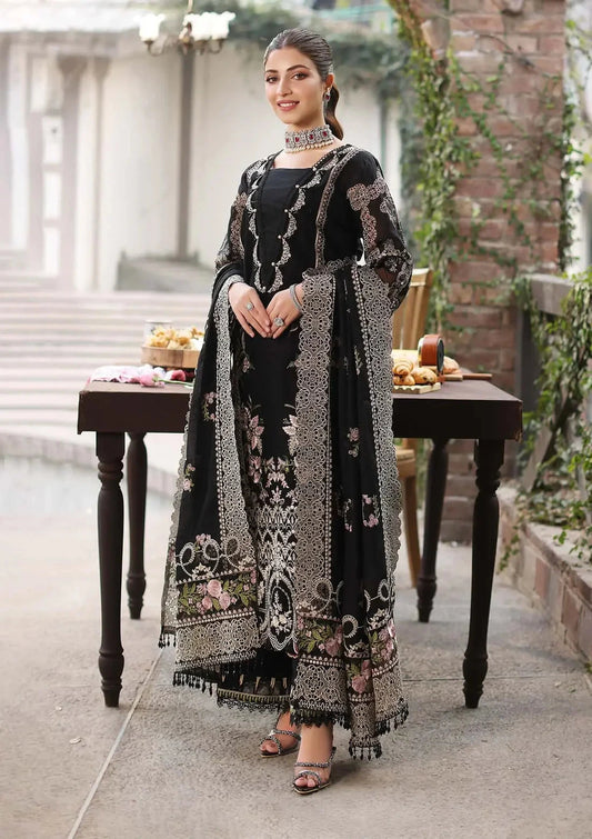 KAHF- 3PC Luxury Lawn Embroidered Suit
