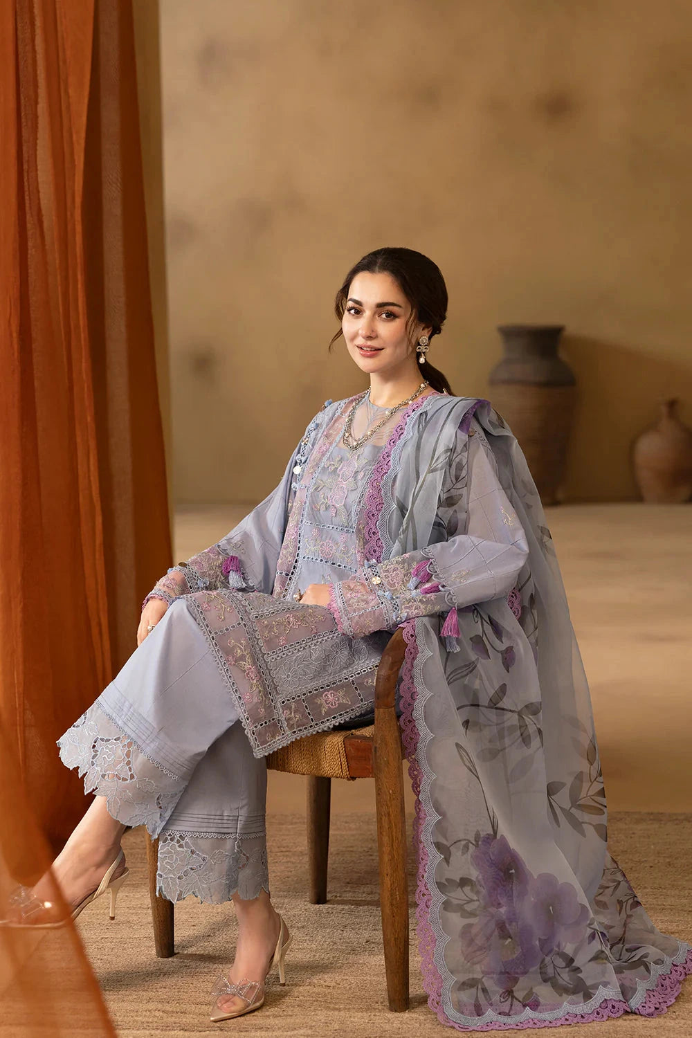 Saira Rizwan- 3PC Luxury Lawn Embroidered Suit