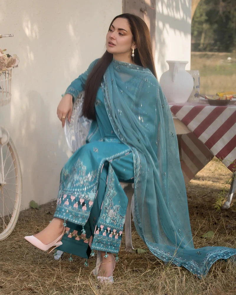 ALLYS - 3PC Luxury Lawn Embroidered Suit
