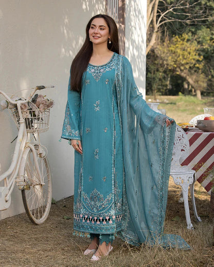 ALLYS - 3PC Luxury Lawn Embroidered Suit