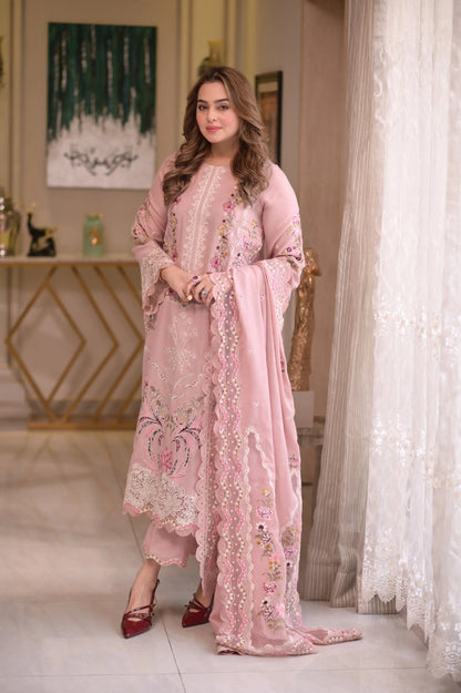 Aneelas - 3PC Luxury Lawn Embroidered Suit