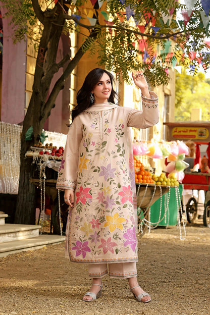 Aneelas - 3PC Luxury Lawn Embroidered Suit