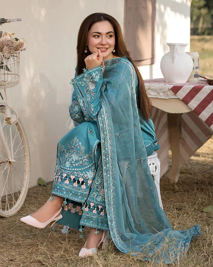 ALLYS - 3PC Luxury Lawn Embroidered Suit