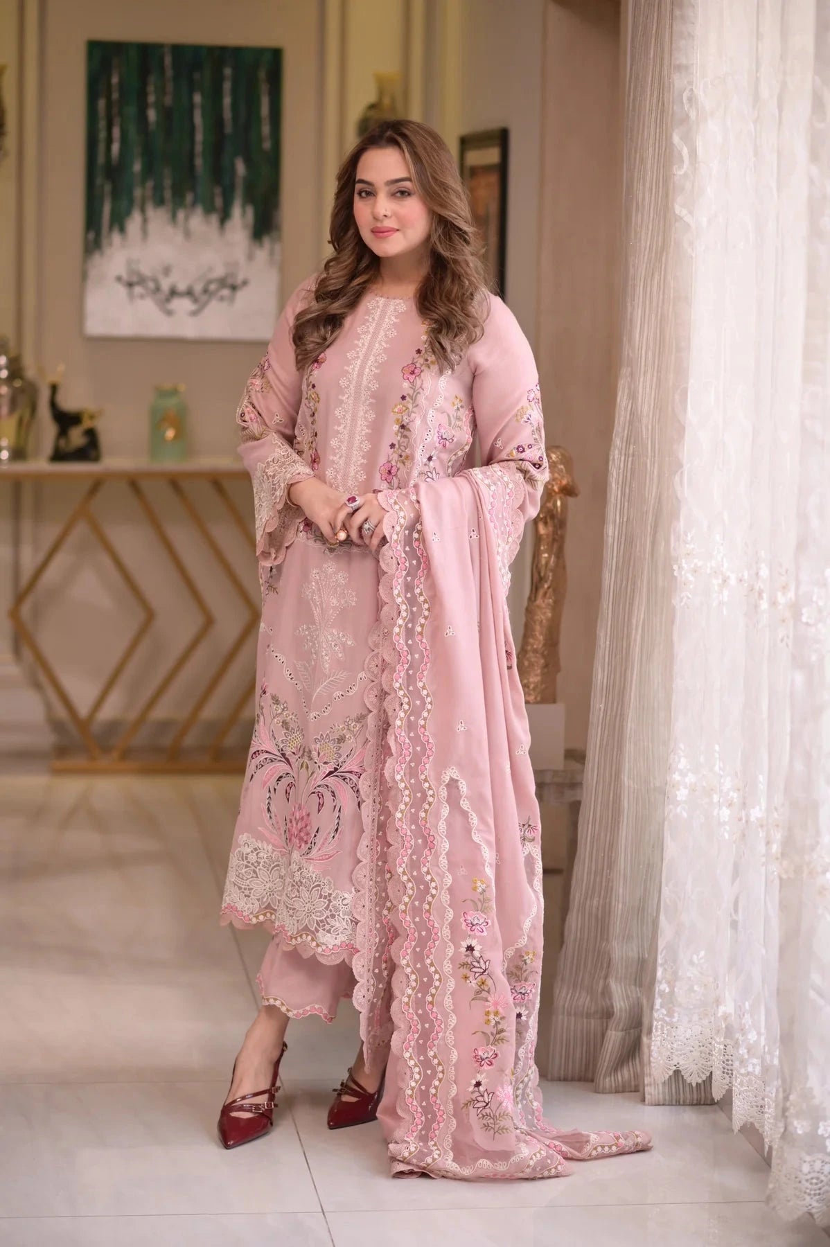 Aneelas - 3PC Luxury Lawn Embroidered Suit