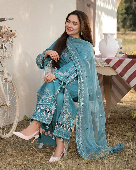 ALLYS - 3PC Luxury Lawn Embroidered Suit