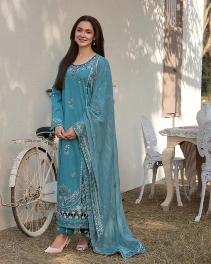 ALLYS - 3PC Luxury Lawn Embroidered Suit