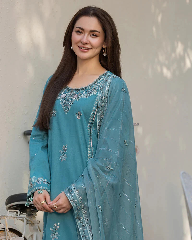 ALLYS - 3PC Luxury Lawn Embroidered Suit