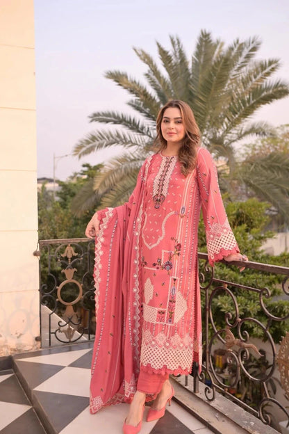 Aneelas - 3PC Luxury Lawn Embroidered Suit