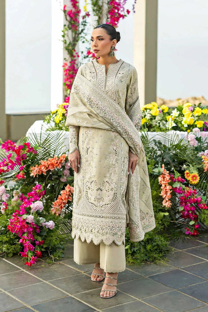 Akbar Aslam - 3PC Luxury Lawn Embroidered Suit