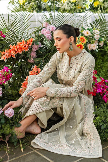 Akbar Aslam - 3PC Luxury Lawn Embroidered Suit
