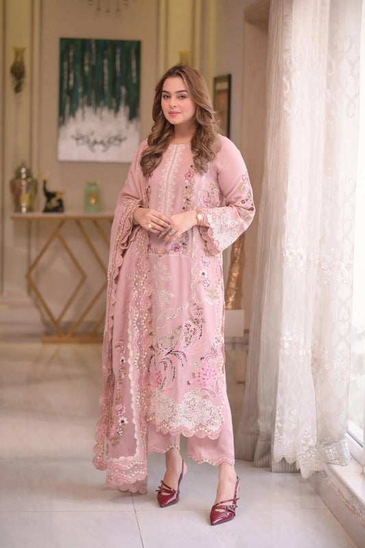 Aneelas - 3PC Luxury Lawn Embroidered Suit