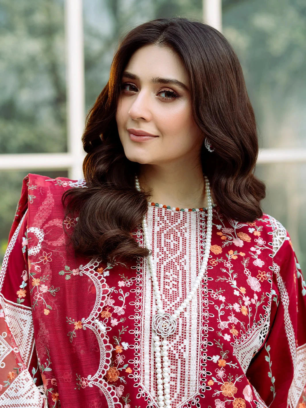 BIN ILYAS - 3PC Luxury Lawn Embroidered Suit