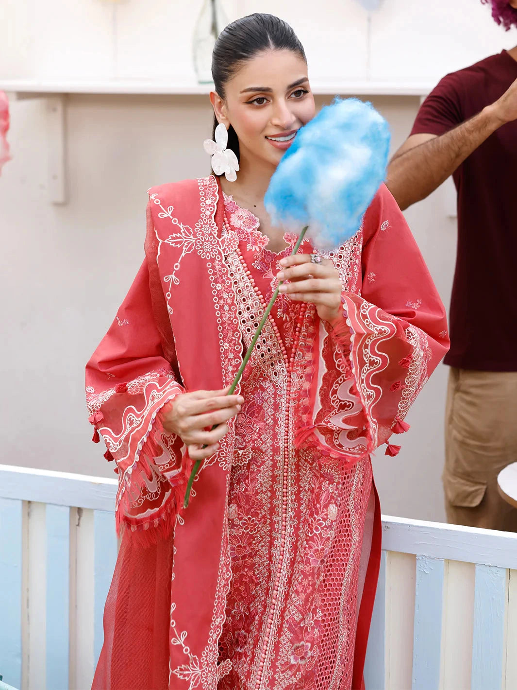 BIN ILYAS - 3PC Luxury Lawn Embroidered Suit