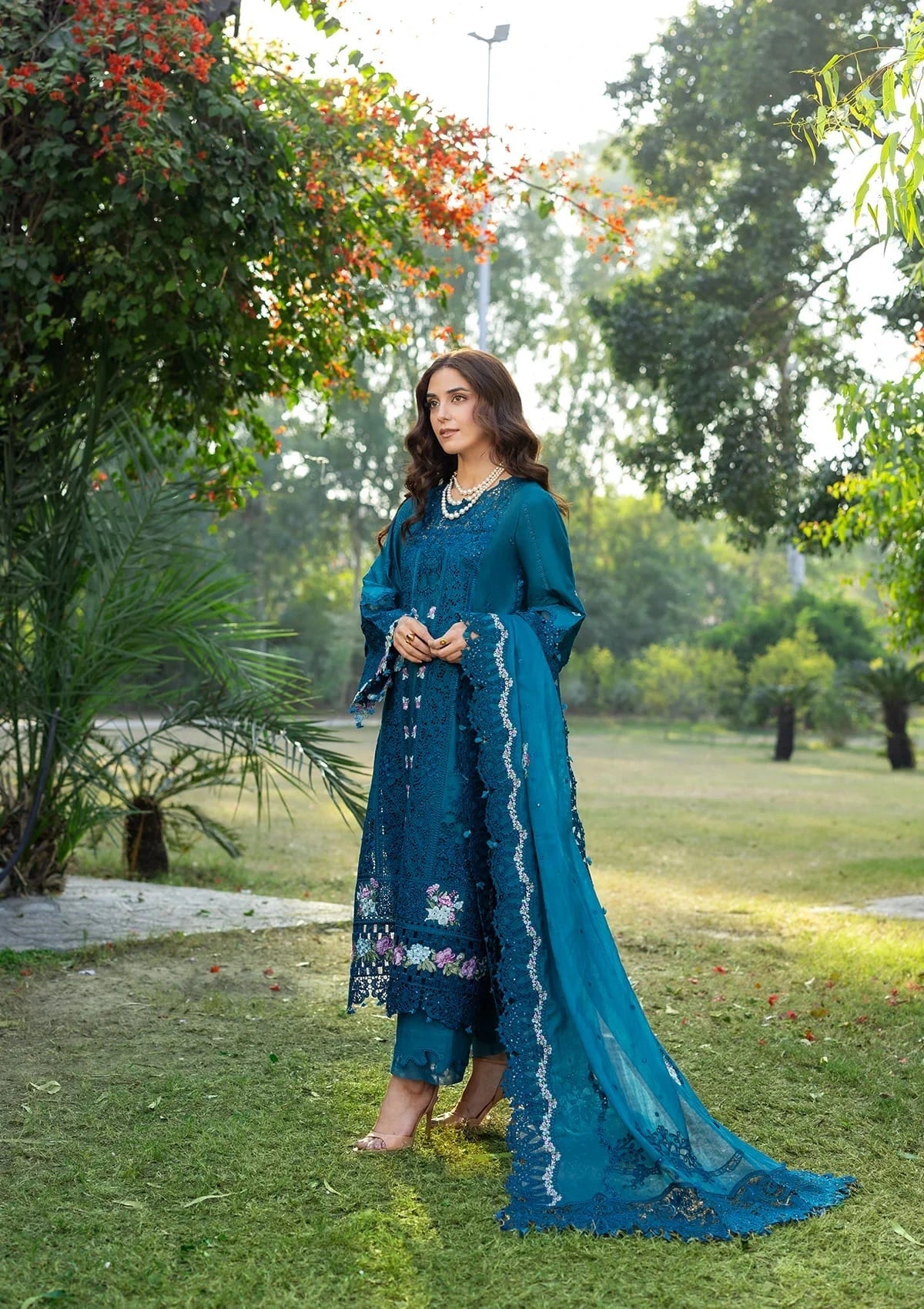 Elaf - 3PC Luxury Lawn Embroidered Suit Unstiched