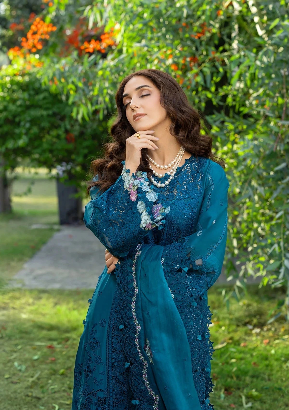 Elaf - 3PC Luxury Lawn Embroidered Suit Unstiched