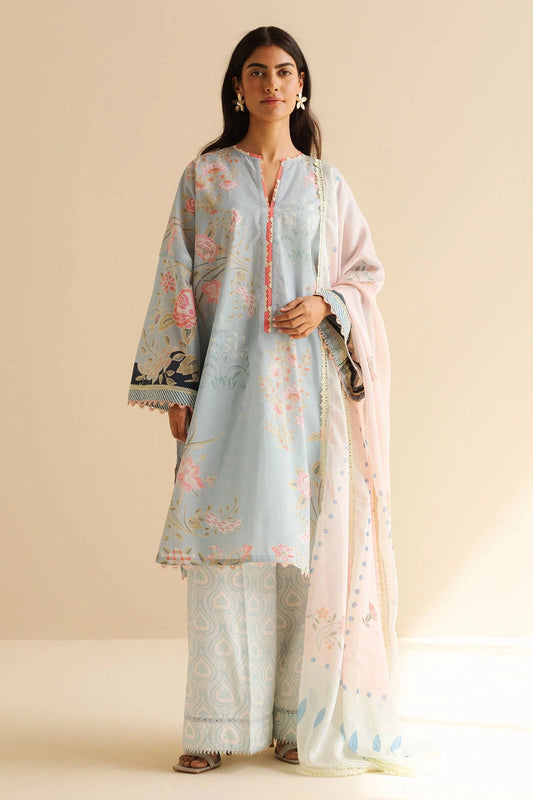COCO BY Zarasha Jahan - 3PC Lawn Digital Printed Suit