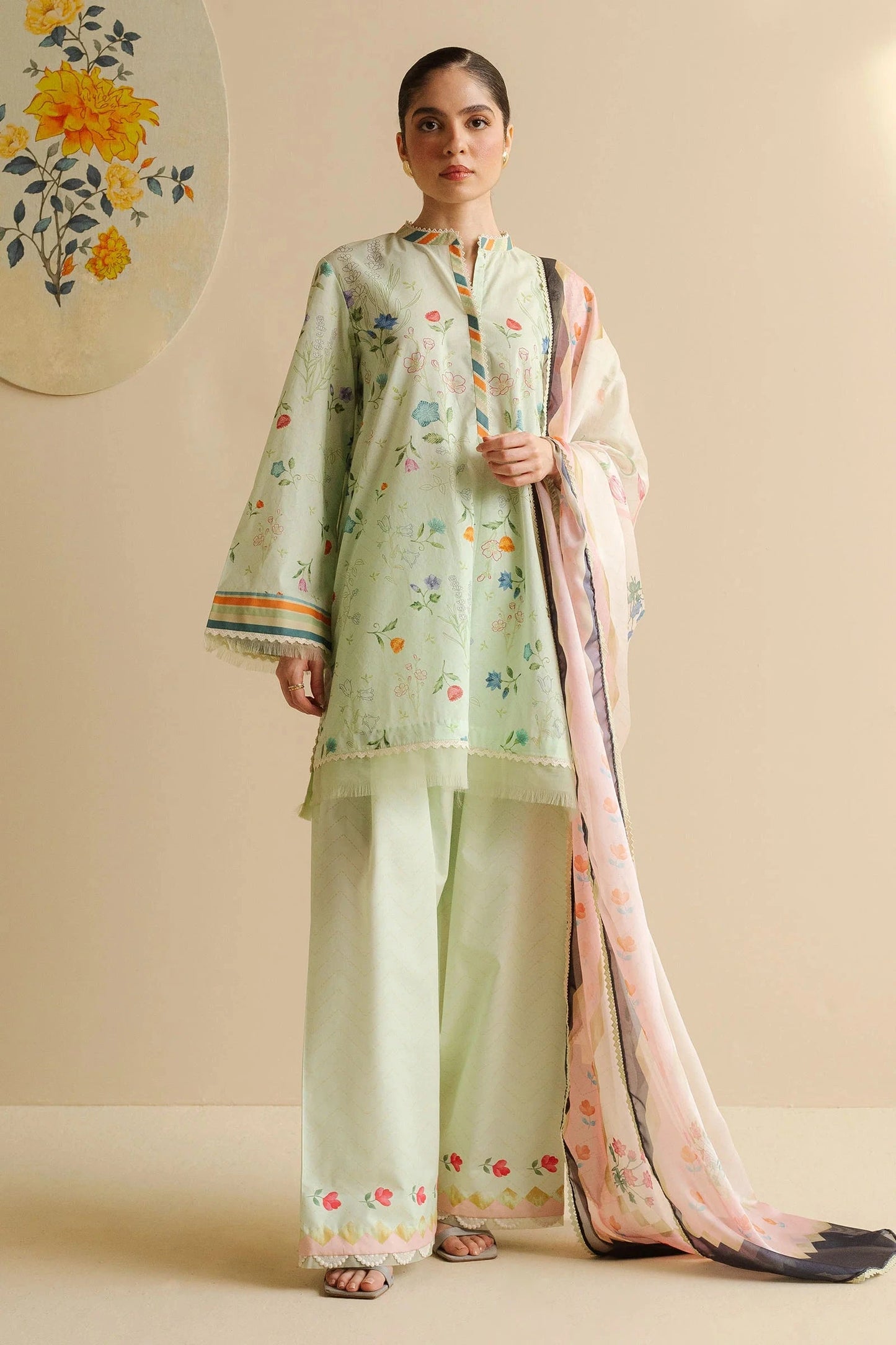 COCO BY Zarasha Jahan - 3PC Lawn Digital Printed Suit