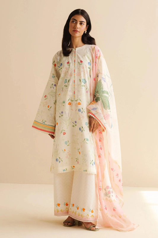 COCO BY Zarasha Jahan - 3PC Lawn Digital Printed Suit