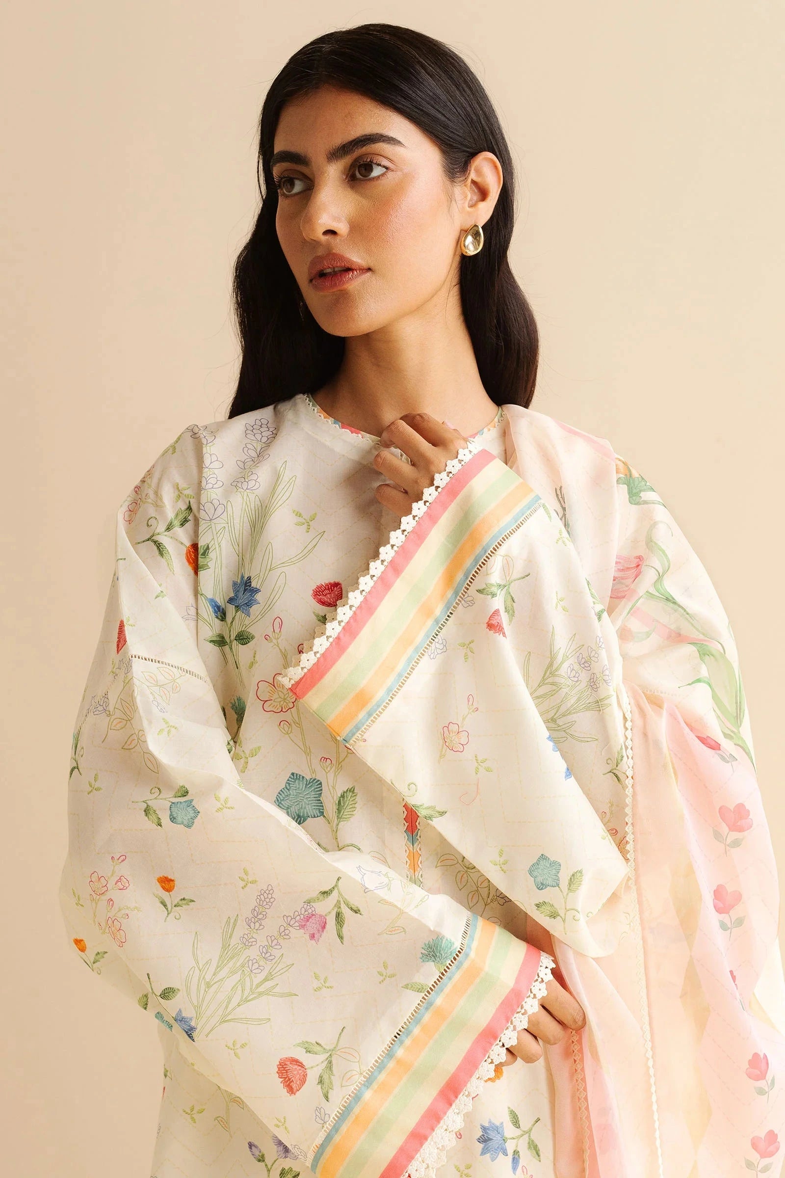 COCO BY Zarasha Jahan - 3PC Lawn Digital Printed Suit