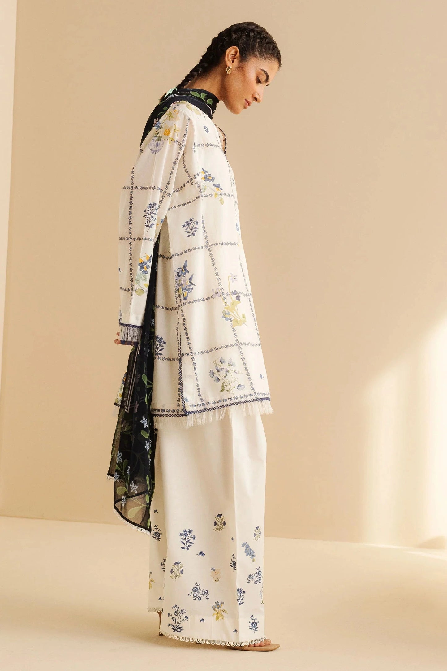 COCO BY Zarasha Jahan - 3PC Lawn Digital Printed Suit