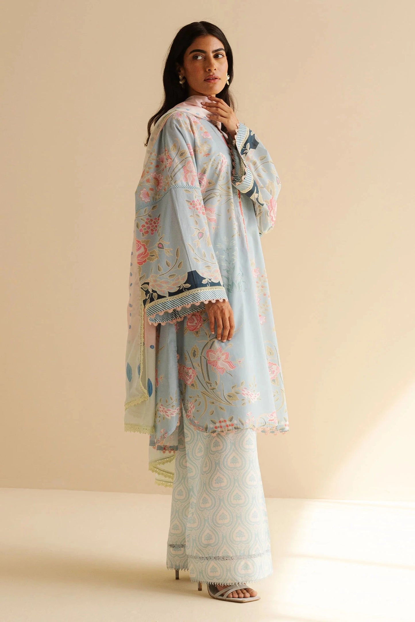 COCO BY Zarasha Jahan - 3PC Lawn Digital Printed Suit