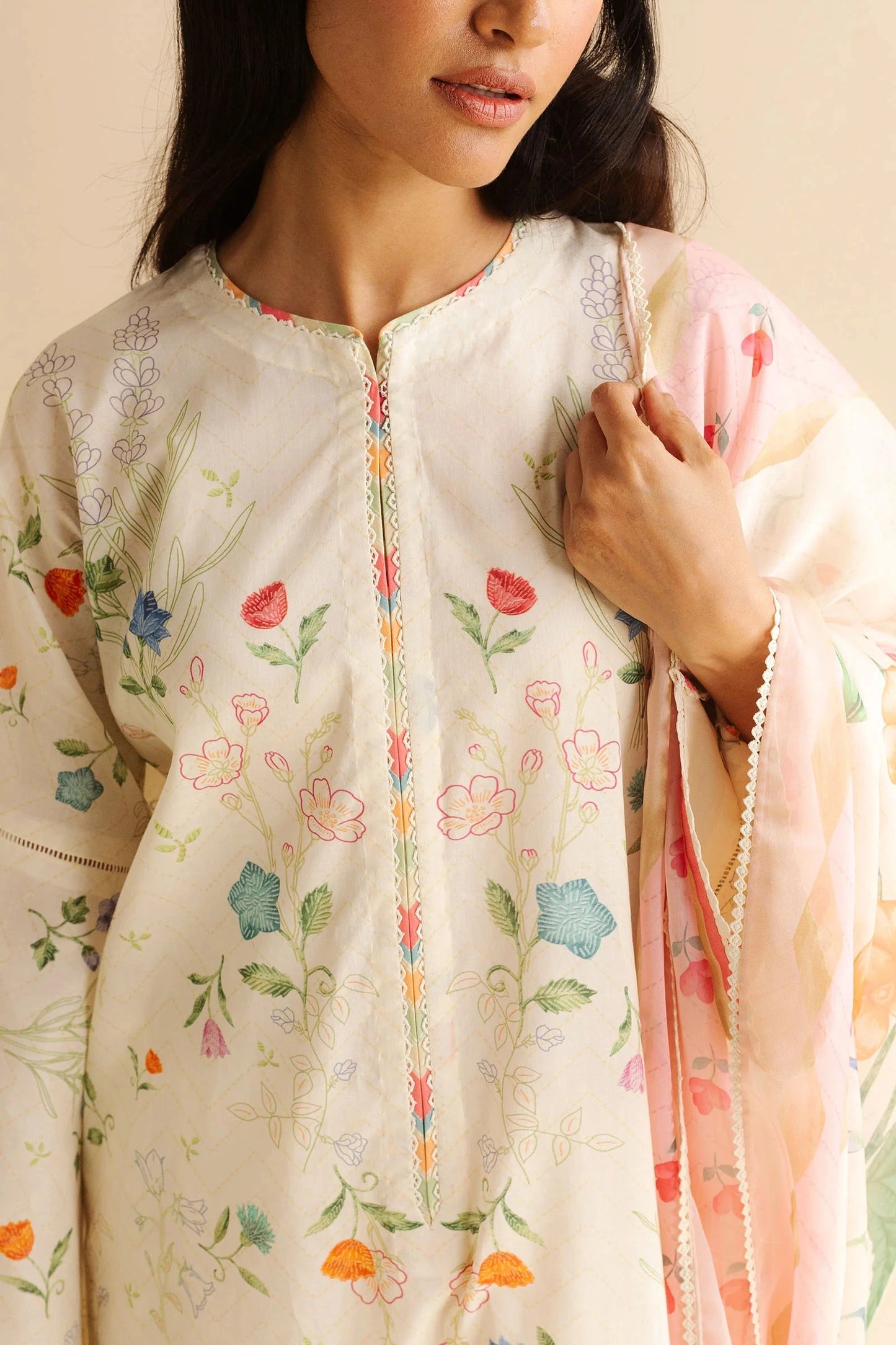COCO BY Zarasha Jahan - 3PC Lawn Digital Printed Suit