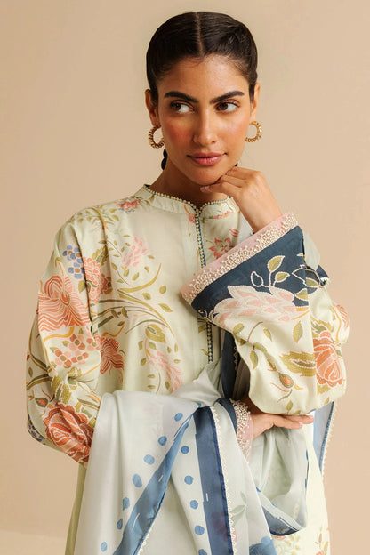 COCO BY Zarasha Jahan - 3PC Lawn Digital Printed Suit