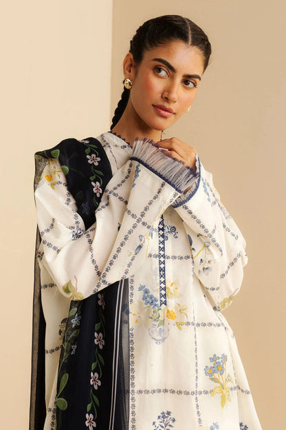 COCO BY Zarasha Jahan - 3PC Lawn Digital Printed Suit