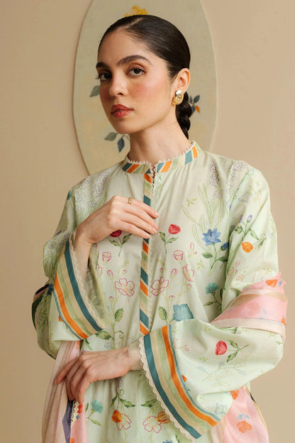 COCO BY Zarasha Jahan - 3PC Lawn Digital Printed Suit