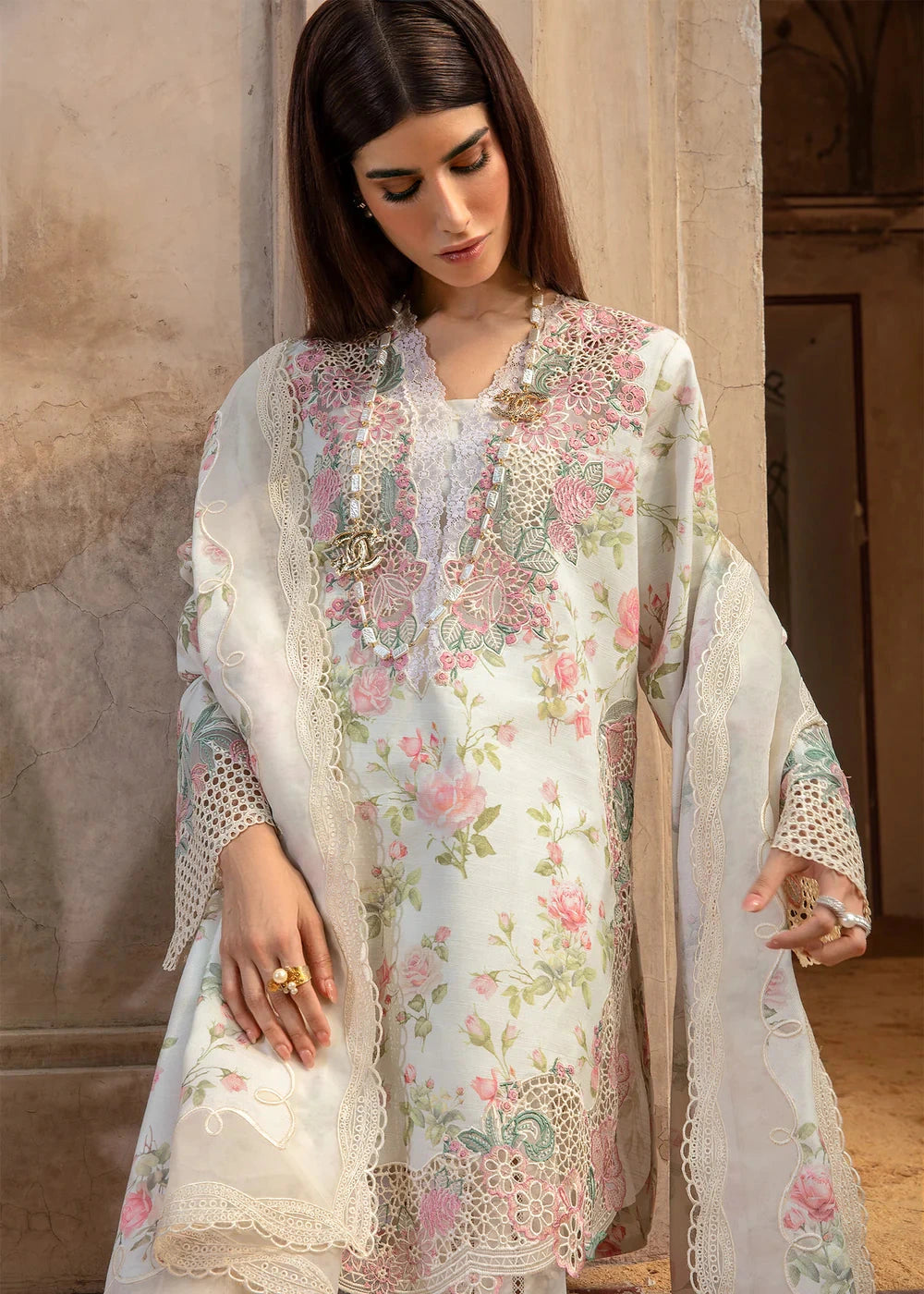 CRIMSON - 3PC Luxury Lawn Embroidered Suit