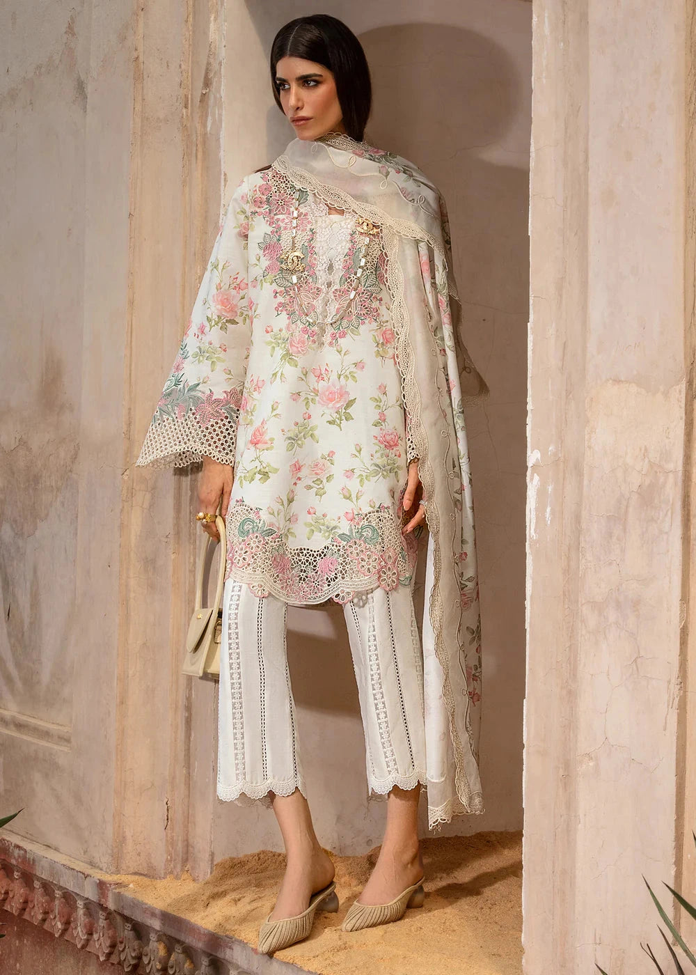 CRIMSON - 3PC Luxury Lawn Embroidered Suit