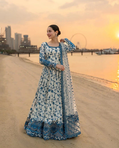 Faiza Saqlain - 3PC Luxury Lawn Embroidered Suit