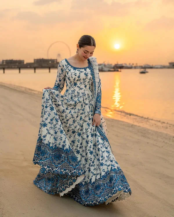 Faiza Saqlain - 3PC Luxury Lawn Embroidered Suit