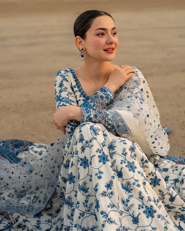 Faiza Saqlain - 3PC Luxury Lawn Embroidered Suit