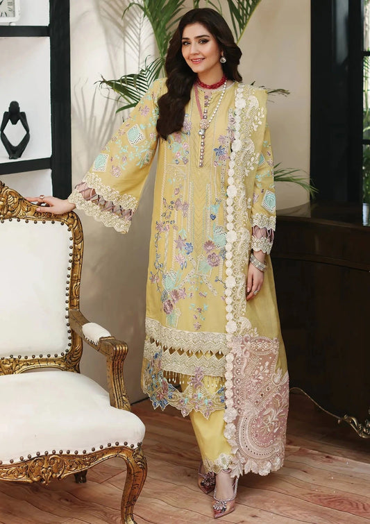 KAHF - 3PC Luxury Lawn Embroidered Suit