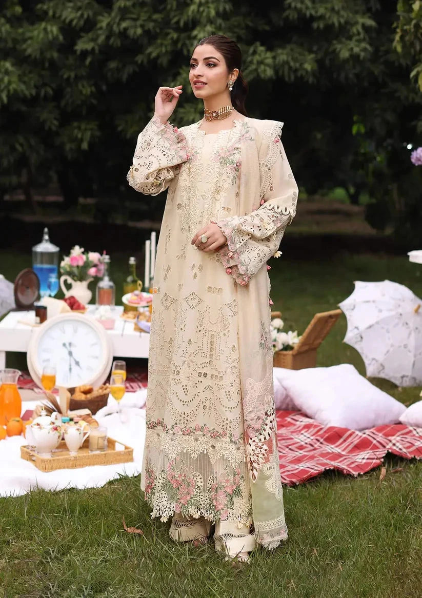 KAHF - 3PC Luxury Lawn Embroidered Suit