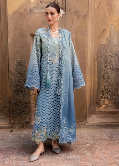 Crimson - 3PC Luxury Lawn Embroidered Suit