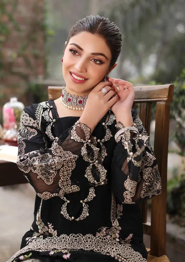 KAHF- 3PC Luxury Lawn Embroidered Suit