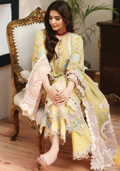 KAHF - 3PC Luxury Lawn Embroidered Suit