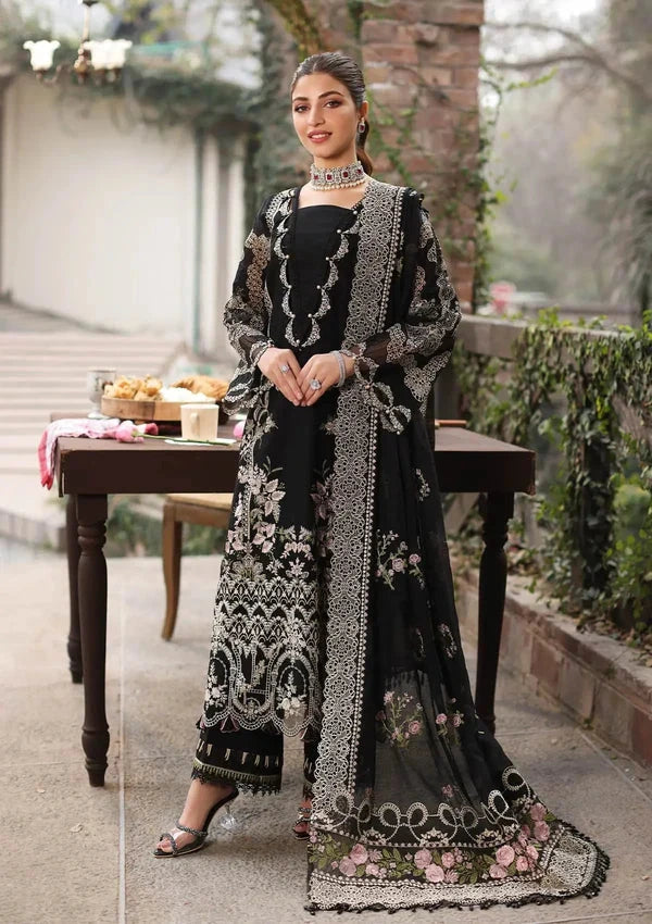 KAHF- 3PC Luxury Lawn Embroidered Suit