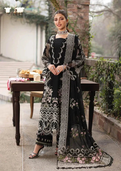 KAHF- 3PC Luxury Lawn Embroidered Suit