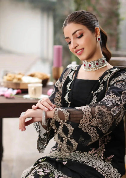 KAHF- 3PC Luxury Lawn Embroidered Suit