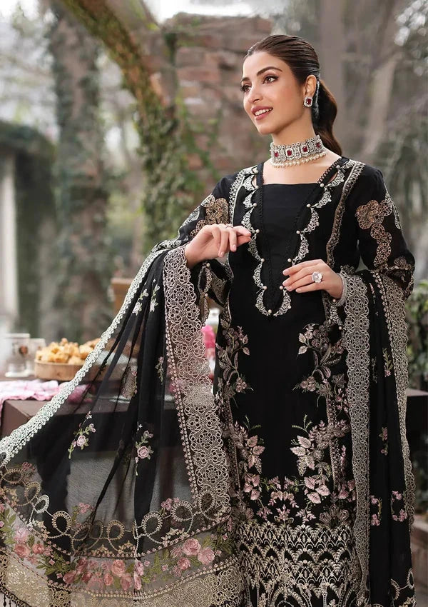 KAHF- 3PC Luxury Lawn Embroidered Suit