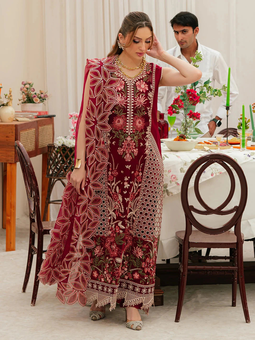 MAHNUR - 3PC Luxury Lawn Embroidered Suit
