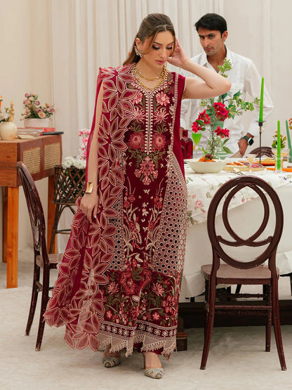 MAHNUR - 3PC Luxury Lawn Embroidered Suit