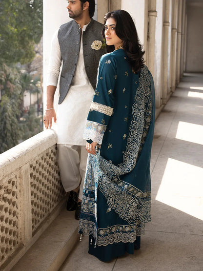 MAHNUR - 3PC Lawn Embroidered Suit