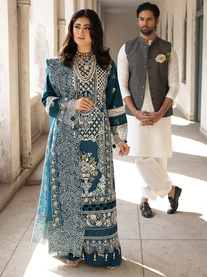 MAHNUR - 3PC Lawn Embroidered Suit