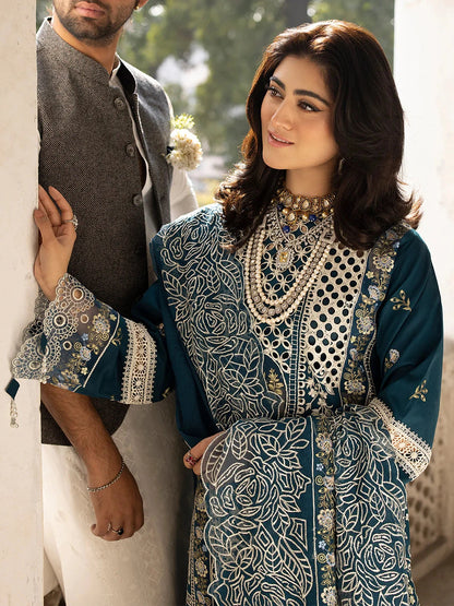 MAHNUR - 3PC Lawn Embroidered Suit