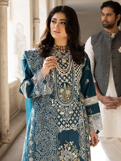 MAHNUR - 3PC Lawn Embroidered Suit