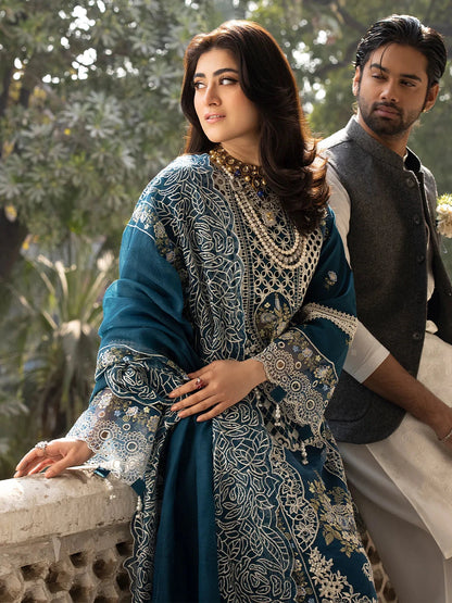 MAHNUR - 3PC Lawn Embroidered Suit